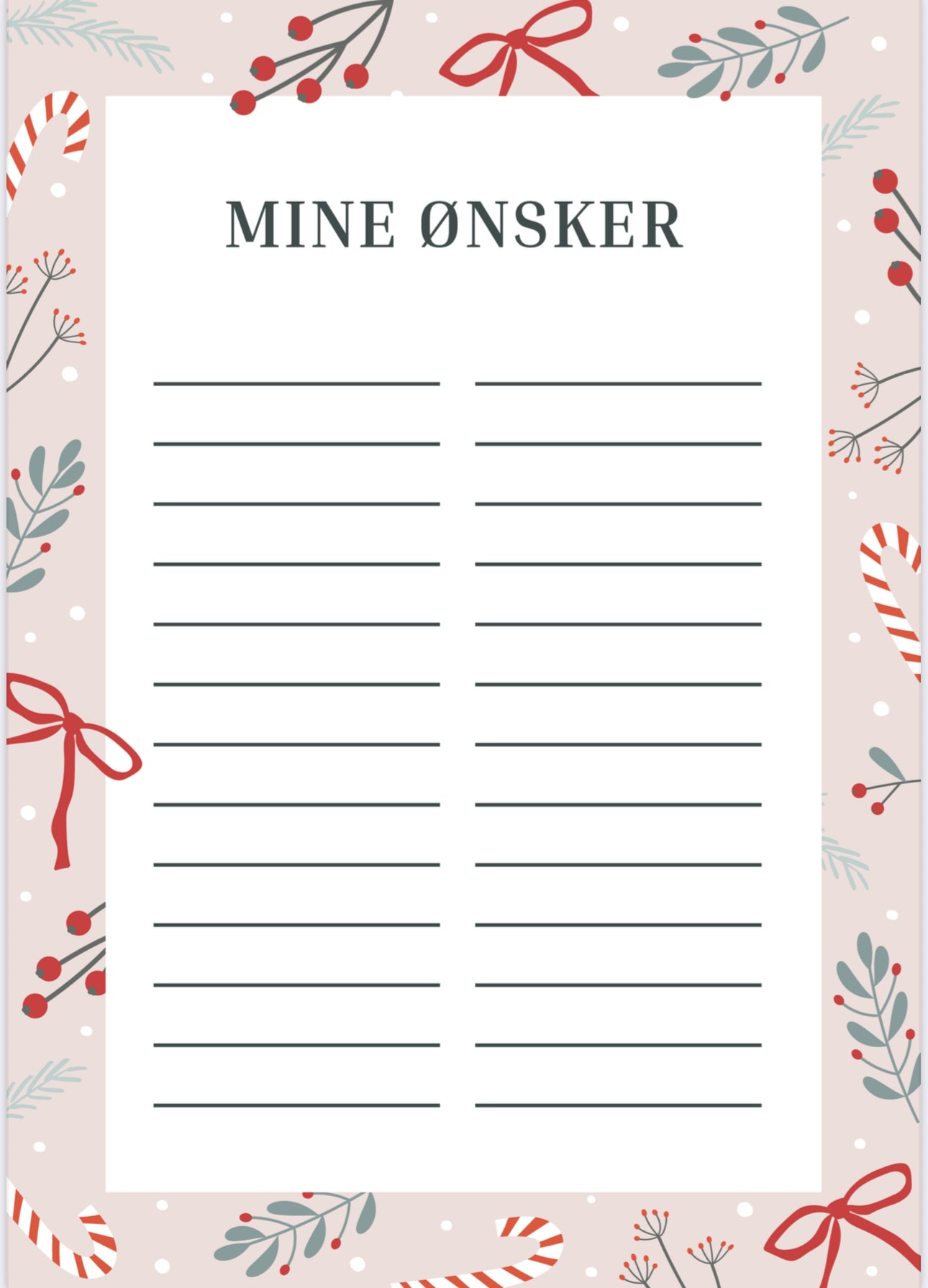 Mine Ønsker - Print Selv