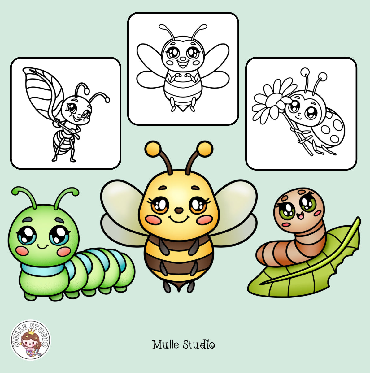 Søde Insekter - Malebog