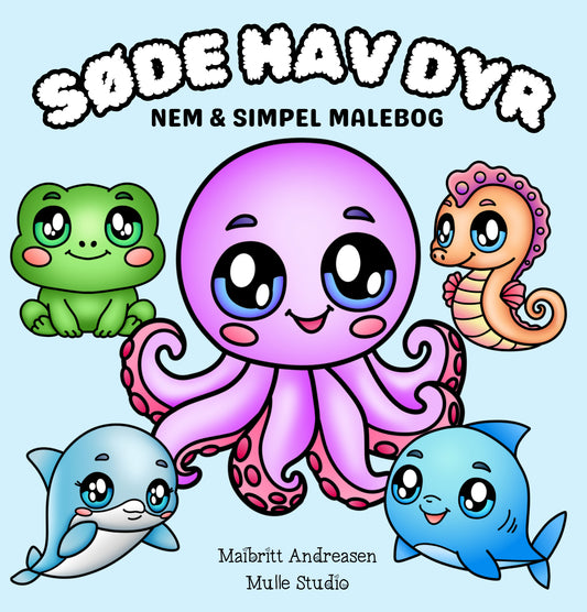 Søde Hav Dyr - Malebog