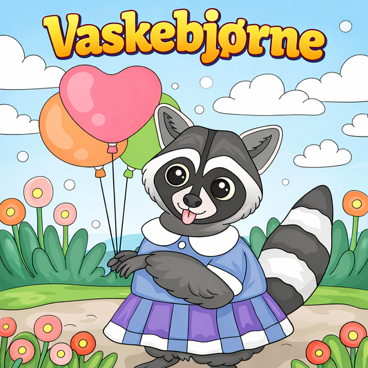 Vaskebjørne - Print Selv Hygge pakke