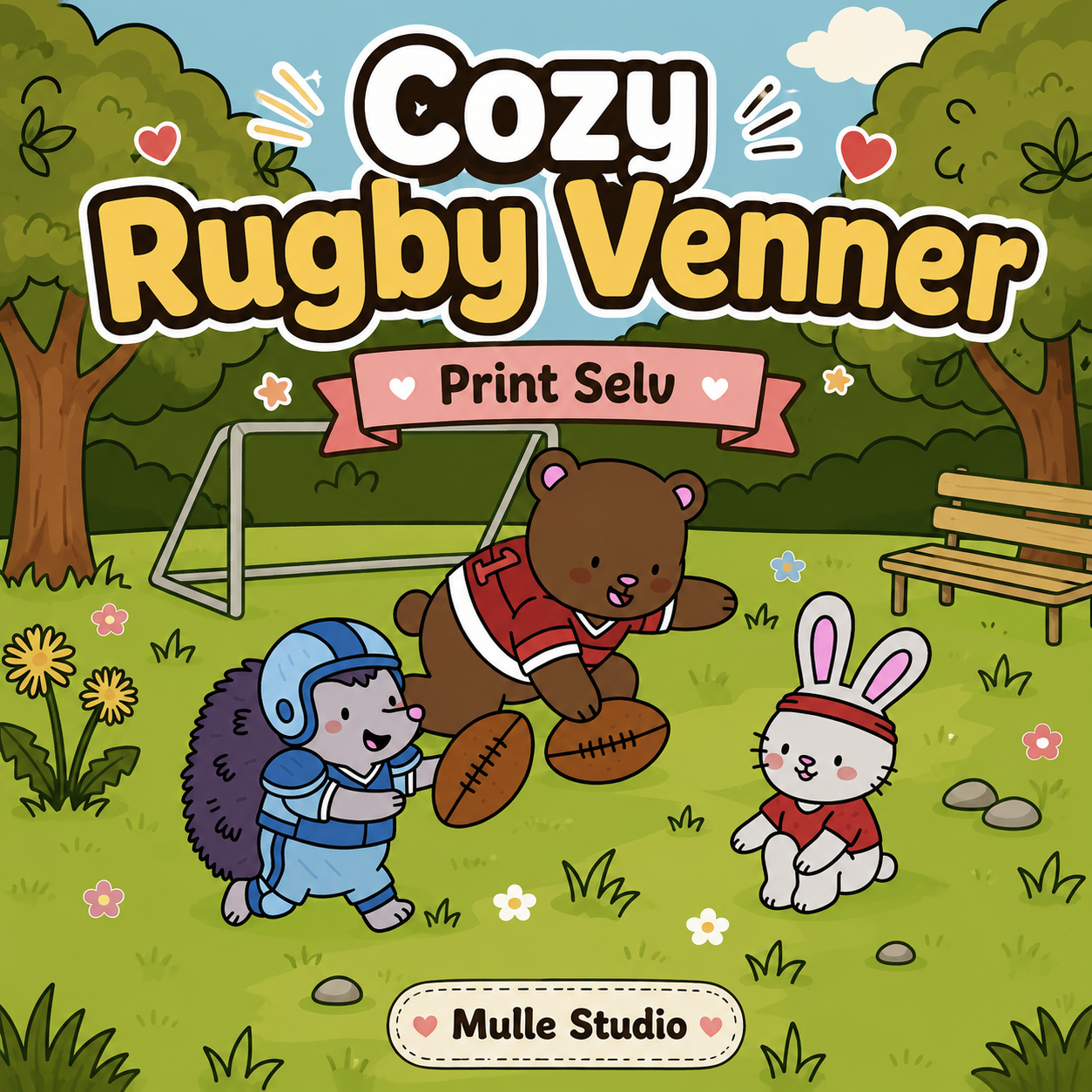 Cozy Rugby Venner - Print selv